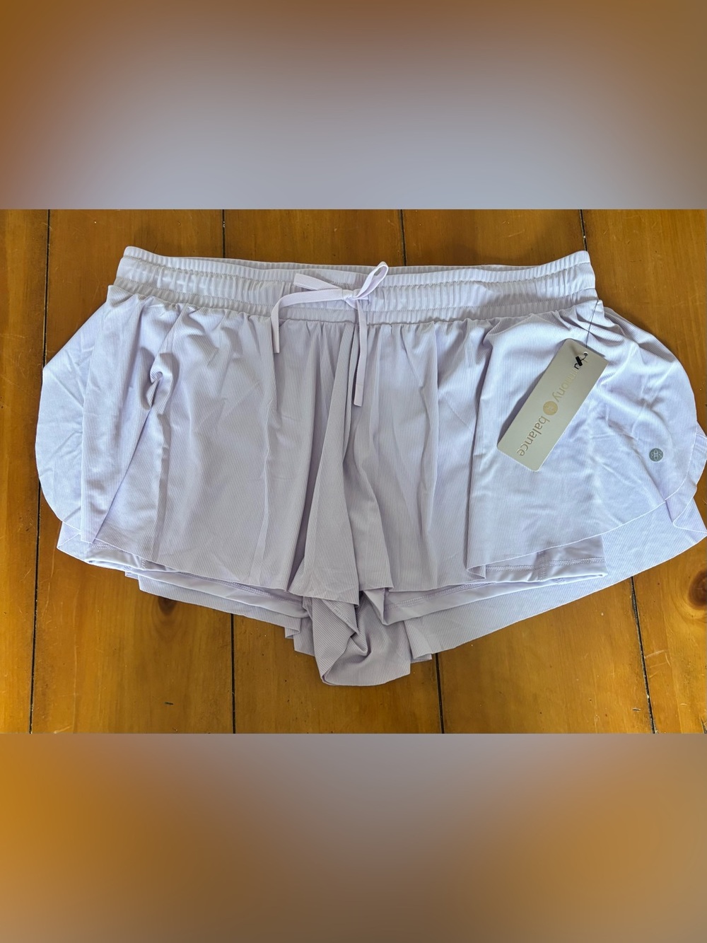 Harmony Balance Women's Light Lavender Mini Skirt with shorts Athletic Size  XL